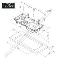 Piano Cottura a Gas Combinato con Lavello | Accessoricampershop.com