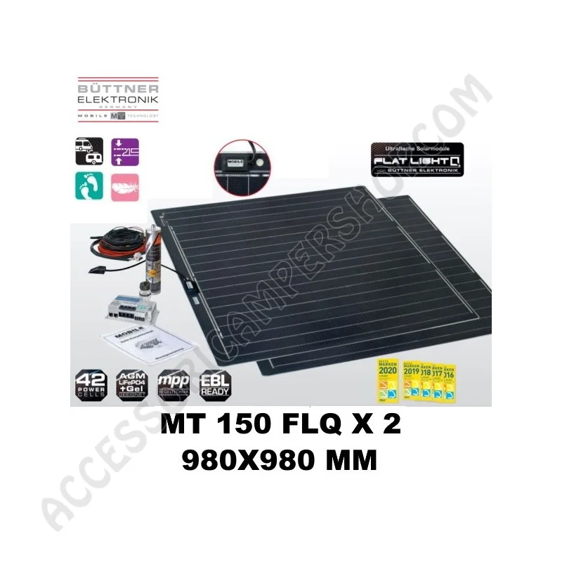 Pannello Solare Ultra-Piatto 150W x 2 | Accessoricampershop.com