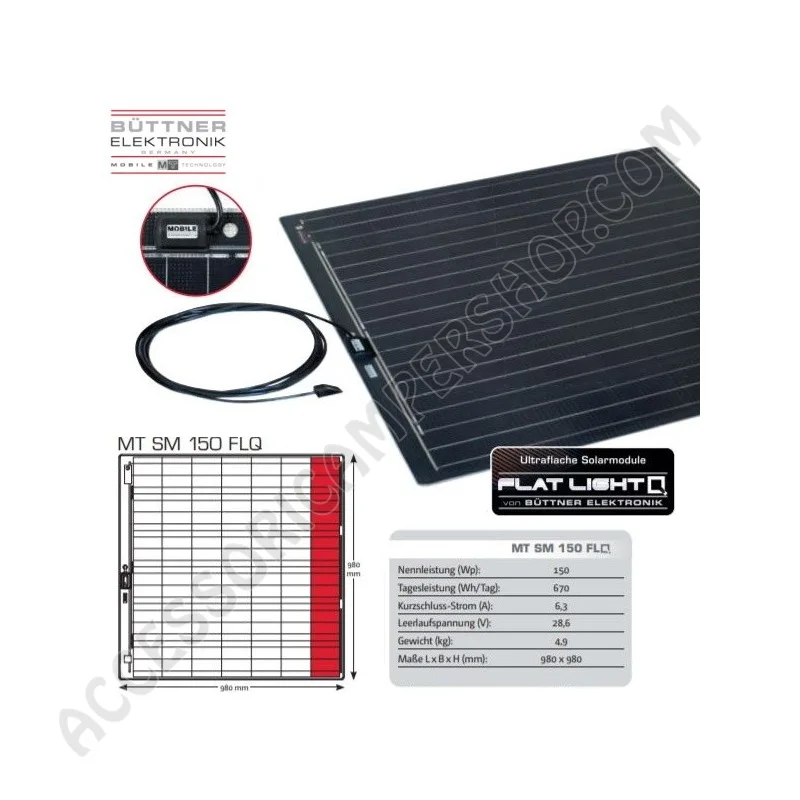 Pannello Solare Ultra-Piatto 150W x 2 | Accessoricampershop.com