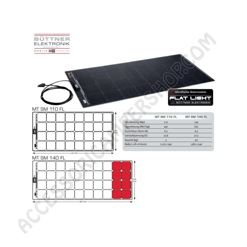 Pannello Solare Ultra-Piatto 110W per Camper | Accessoricampershop.com