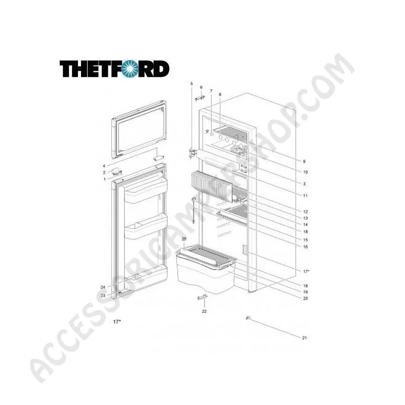 Frigorifero Trivalente Thetford N4170A LCD 167 LT | Accessoricampershop.com