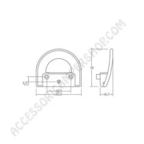 Maniglia Incasso V1706 Cromata per Antine | Accessoricampershop.com