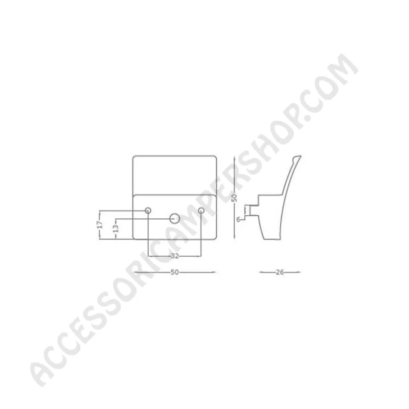 Maniglia Incasso V1115 Cromata per Antine | Accessoricampershop.com