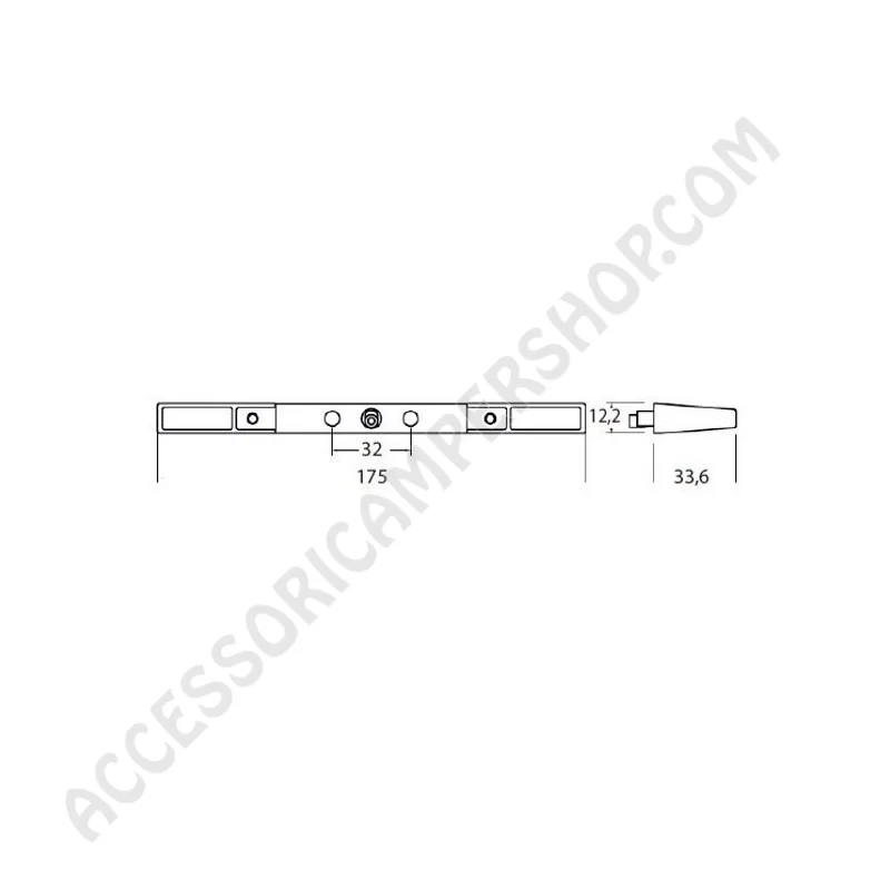 Maniglia Incasso V1917 Cromo Lucido per Antine | Accessoricampershop.com