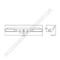 Maniglia Incasso V1920 Cromo Lucido per Antine | Accessoricampershop.com