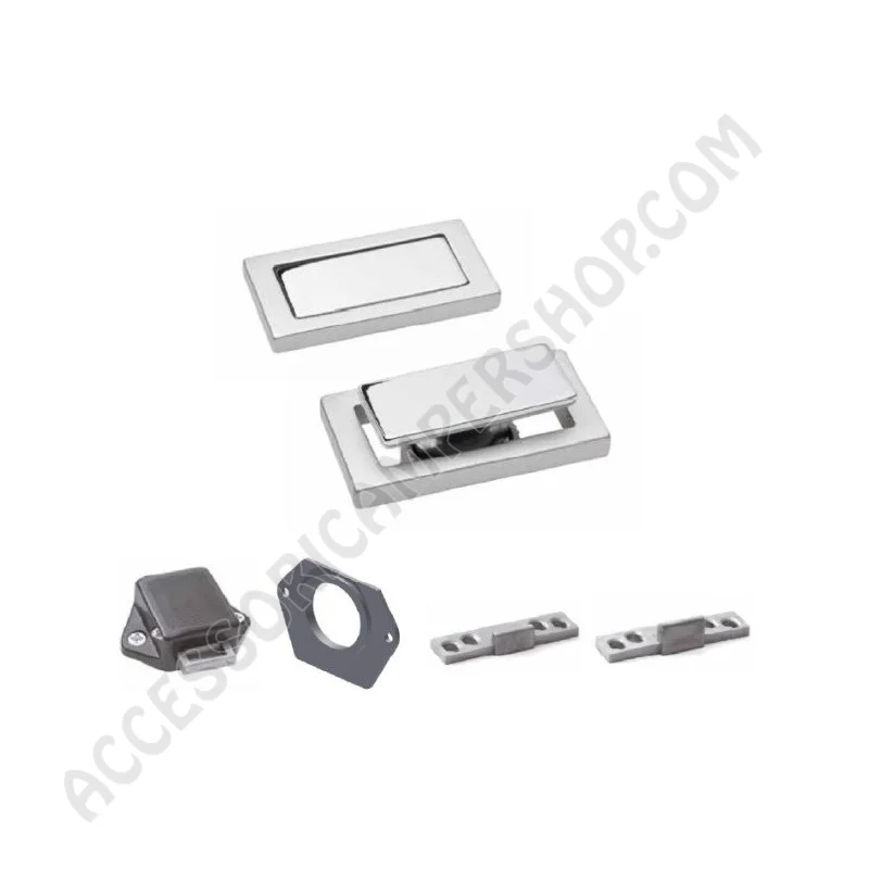 Maniglia Incasso V1445 Push Lock Cromo Lucido | Accessoricampershop.com