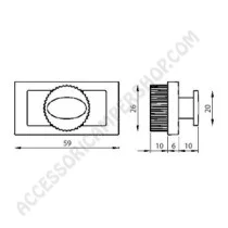 Maniglia Incasso V1445 Push Lock Cromo Lucido | Accessoricampershop.com