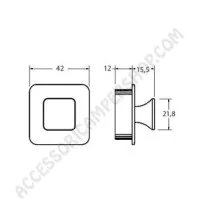 Maniglia Incasso AS1833 Cromata per Antine | Accessoricampershop.com