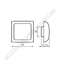 Maniglia Incasso V1149 Push Lock Cromo Lucido | Accessoricampershop.com