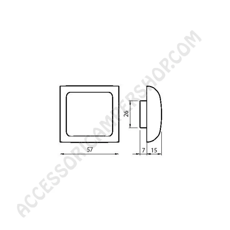 Maniglia Incasso V1149 Push Lock Cromo Lucido | Accessoricampershop.com