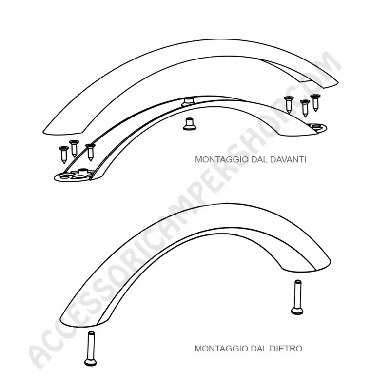 Maniglione di salita cromo lucido per camper | Accessoricampershop.com