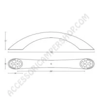 Maniglione di salita cromo lucido per camper | Accessoricampershop.com