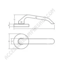 Maniglia porta interna V1786 cromo lucido | Accessoricampershop.com