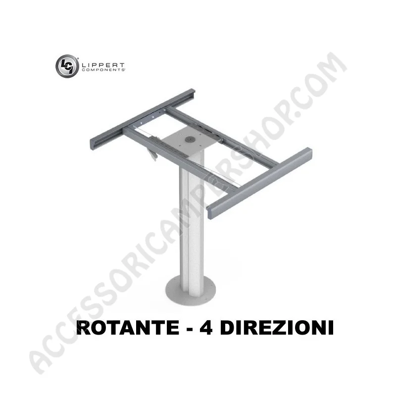 Gamba Tavolo Rotante 4 Direzioni Planet Lippert | Accessoricampershop.com