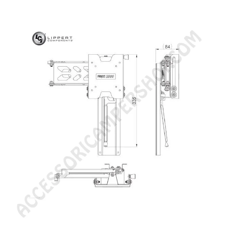 Supporto TV LCD Regolabile per Camper | Accessoricampershop.com