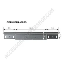 Cerniera C023 Anodizzata Argento per Portelloni | Accessoricampershop.com