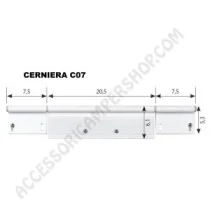 Cerniera C07 Bianca RAL9010 per Porta e Portelloni | Accessoricampershop.com