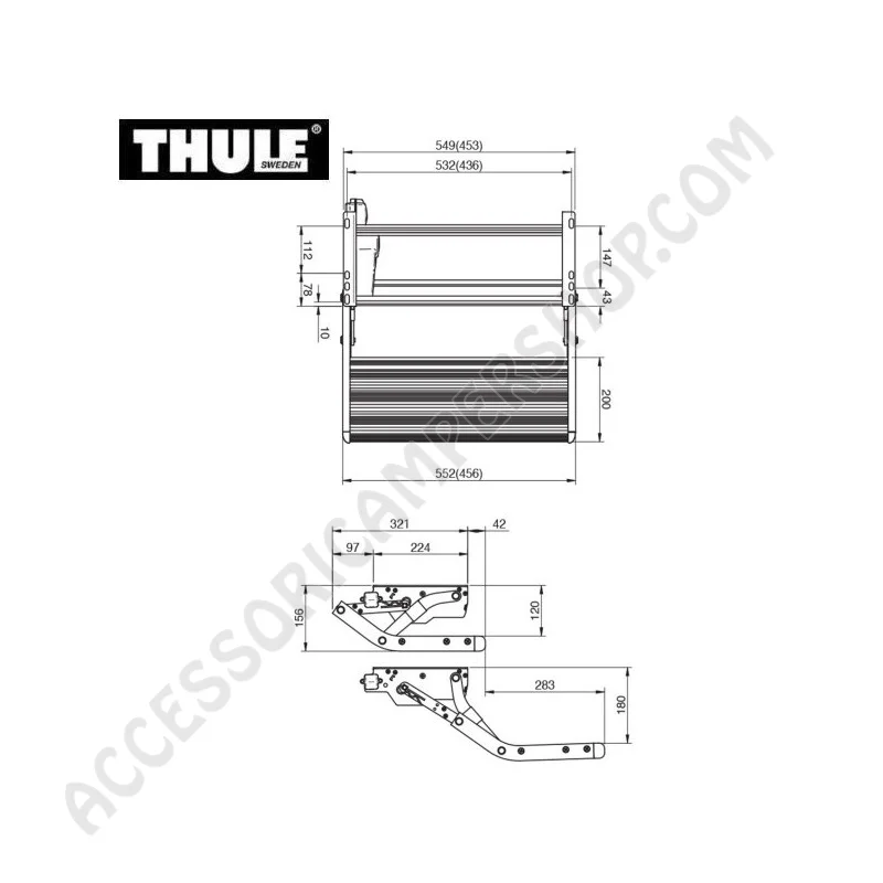 Gradino Elettrico Thule Single Step 12V per Camper | Accessoricampershop.com