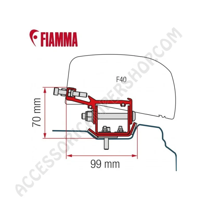 Kit Renault Trafic L2 per Tendalino Fiamma F40VAN | Accessoricampershop.com
