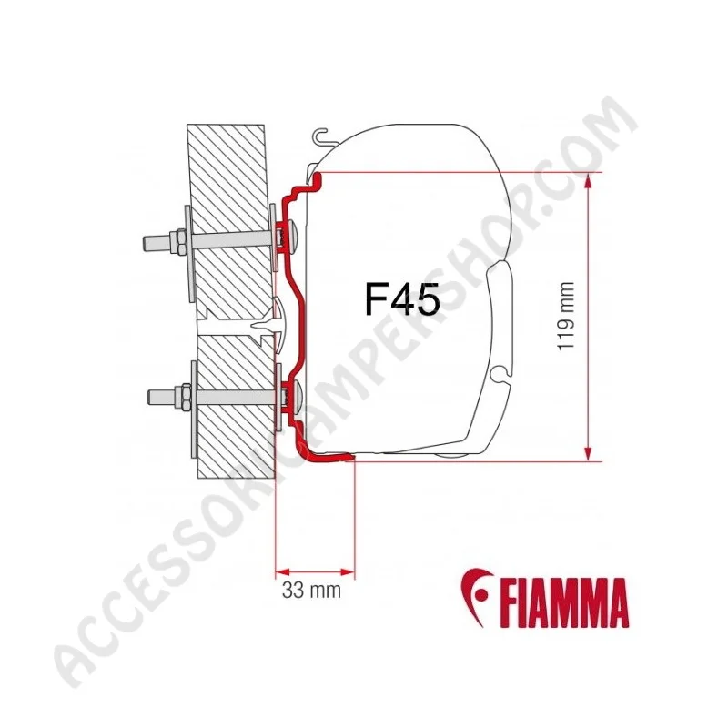 Adapter Hymer 2016 per tendalini Fiamma F45 | Accessoricampershop.com