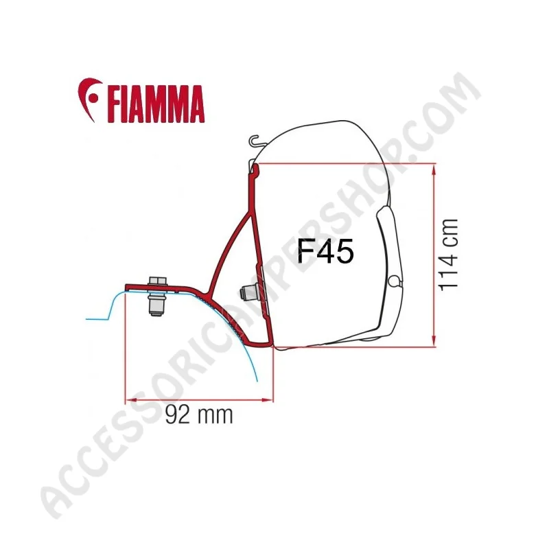 Staffe Adattatore Fiamma F45 per Renault Trafic e Vivaro | Accessoricampershop.com
