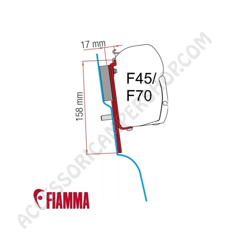 Staffe Adattatore Ford Custom Nugget Fiamma | Accessoricampershop.com