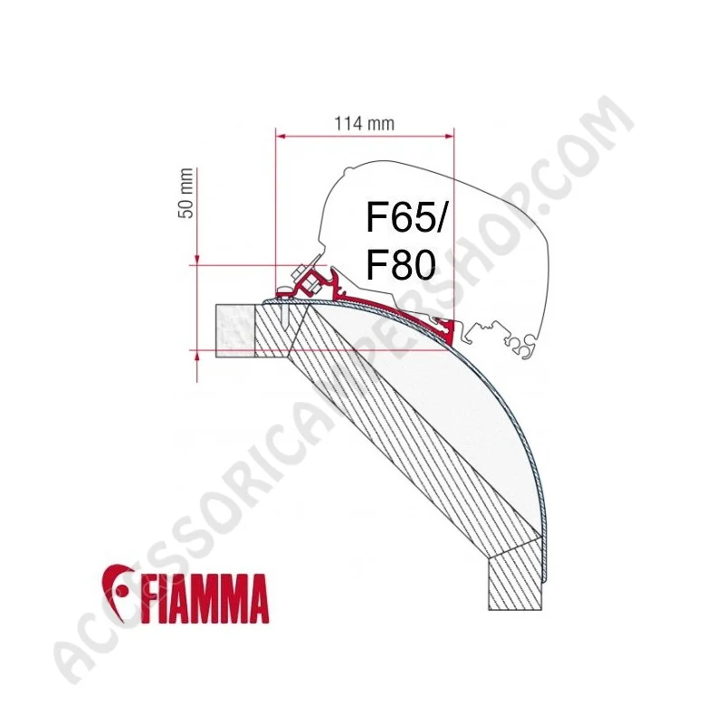 Kit Laika Kreos 05 Adattatore Tendalini Fiamma | Accessoricampershop.com