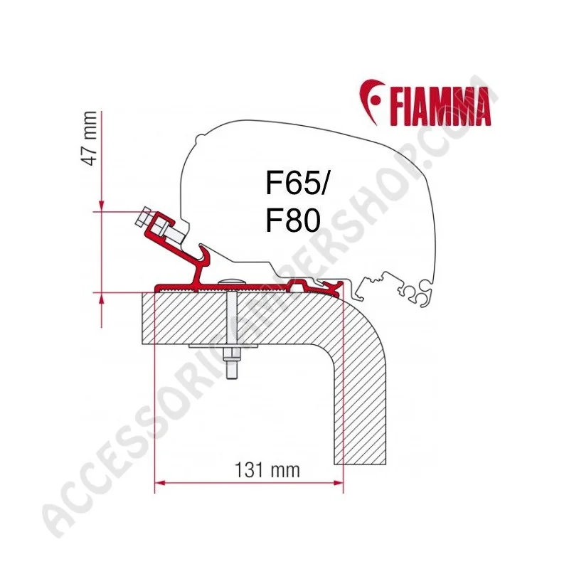 Adapter Hymer 490 per tendalini Fiamma F65 e F80 | Accessoricampershop.com