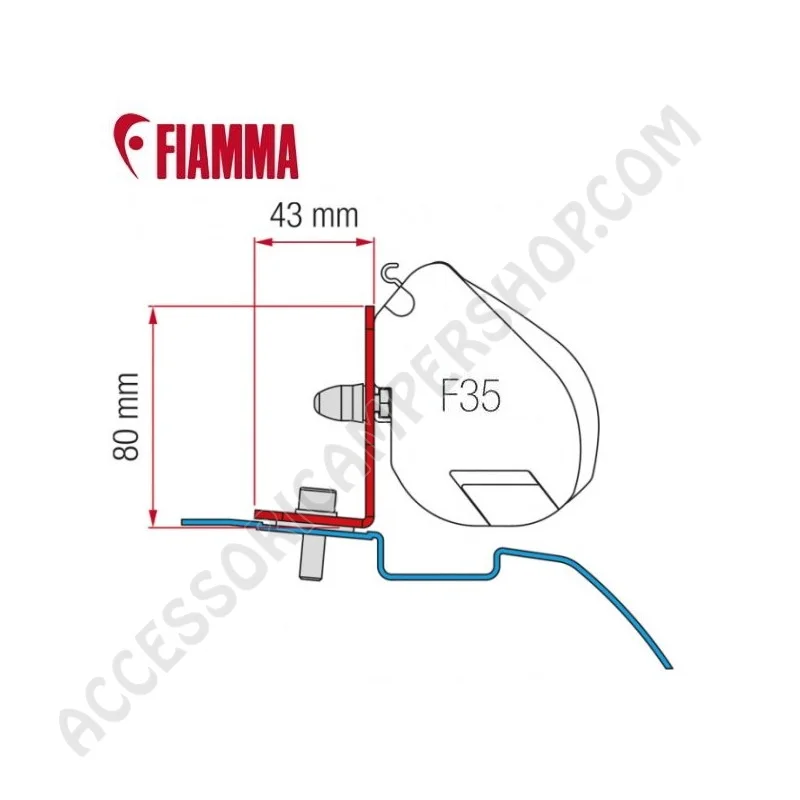 Kit Adattatori Staffe Nissan NV200 per Tendalino Fiamma | Accessoricampershop.com