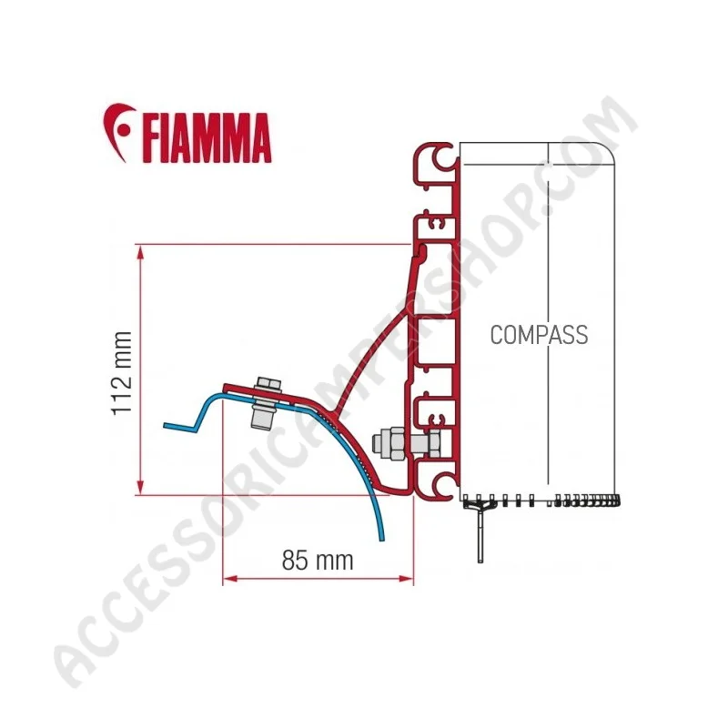 Adapter Staffe Fiamma Compass per Renault Trafic | Accessoricampershop.com