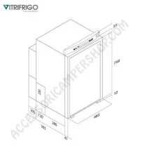 Frigorifero Trivalente Vitrofrigo 74 LT per Camper | Accessoricampershop.com