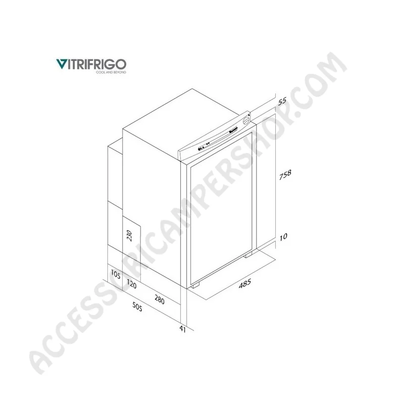 Frigorifero Trivalente Vitrofrigo 74 LT per Camper | Accessoricampershop.com