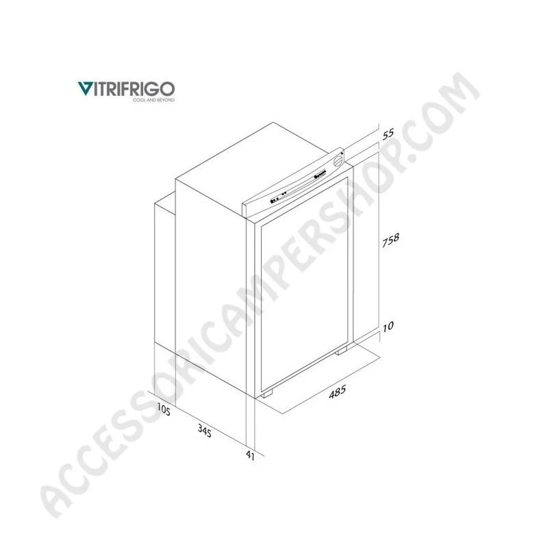 Frigorifero Trivalente Vitrofrigo 72L Compatto | Accessoricampershop.com