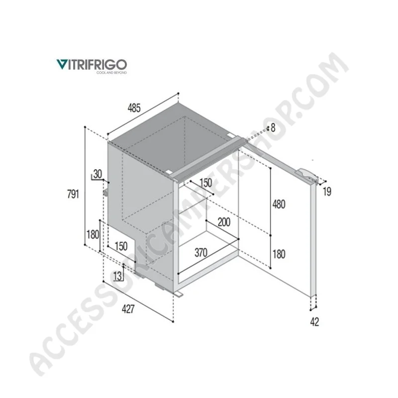 Frigorifero a compressione Vitrofrigo C85i 85L | Accessoricampershop.com