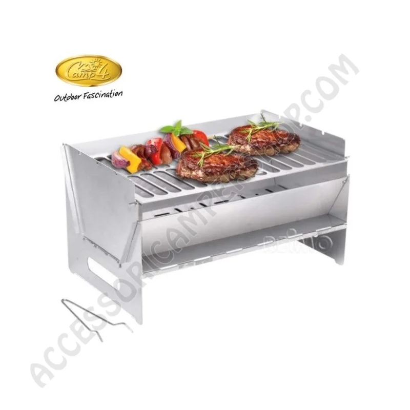 Griglia Pieghevole Inox 6-8 Persone per Campeggio | Accessoricampershop.com