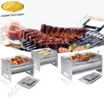 Griglia Pieghevole Inox 6-8 Persone per Campeggio | Accessoricampershop.com