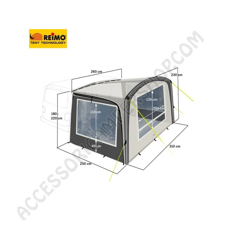 Tenda Veranda Gonfiabile Antigua Air per Van | Accessoricampershop.com