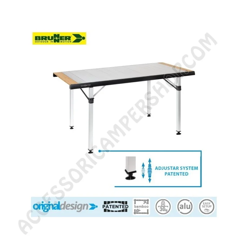 Tavolo Pieghevole QUADRA TROPIC 6 ADJUSTAR | Accessoricampershop.com