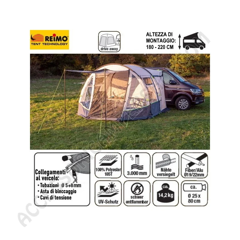 Tenda Veranda Laterale TOUR EASY 4 Reimo | Accessoricampershop.com