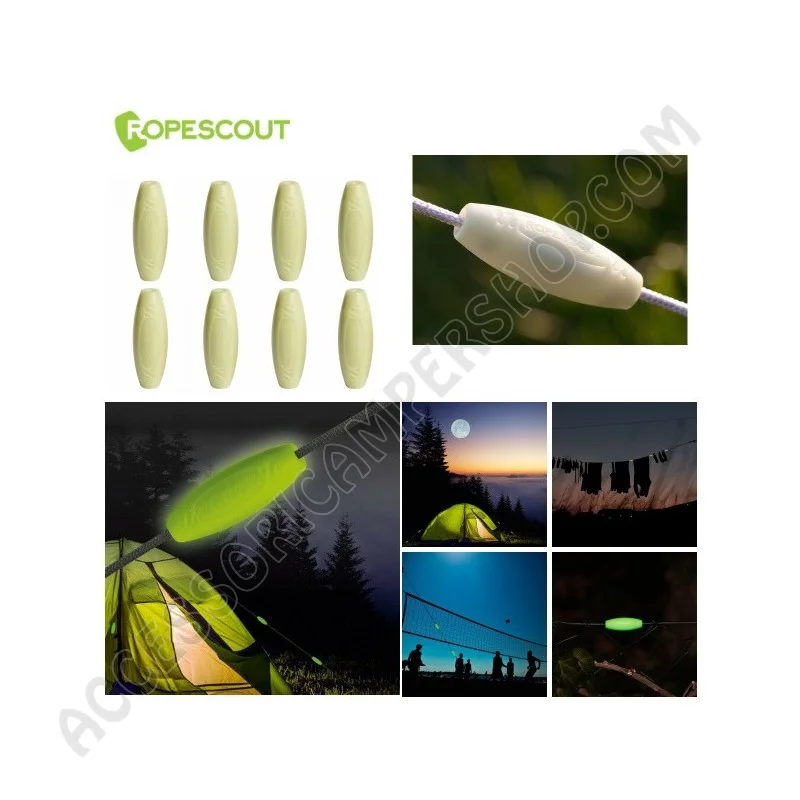 Clip Luminescenti Segnafuni ROPESCOUT 8 Pezzi | Accessoricampershop.com