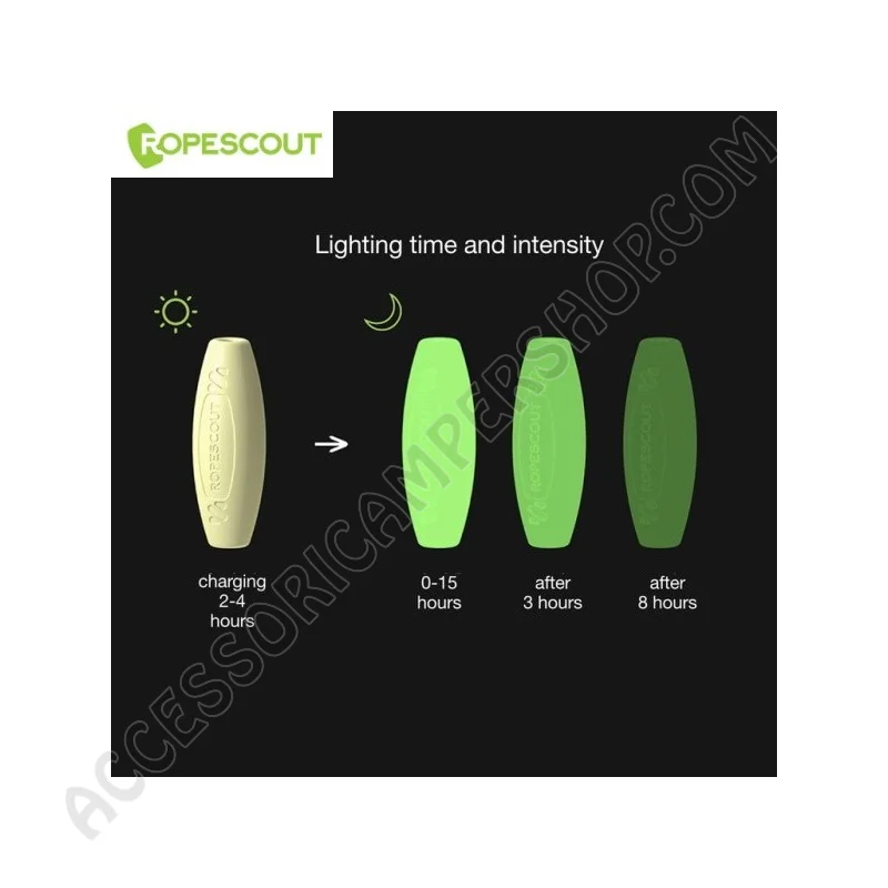 Clip Luminescenti Segnafuni ROPESCOUT 8 Pezzi | Accessoricampershop.com