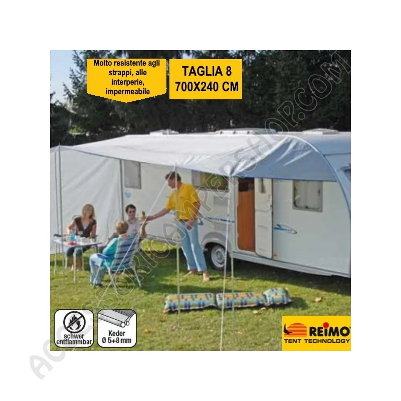 Tendalino tettoia parasole COMO 700x240 | Accessoricampershop.com