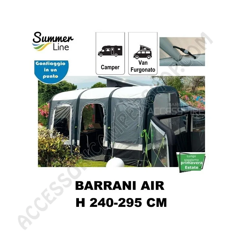 Veranda Pneumatica Gonfiabile Barrani Air 240-295 cm | Accessoricampershop.com