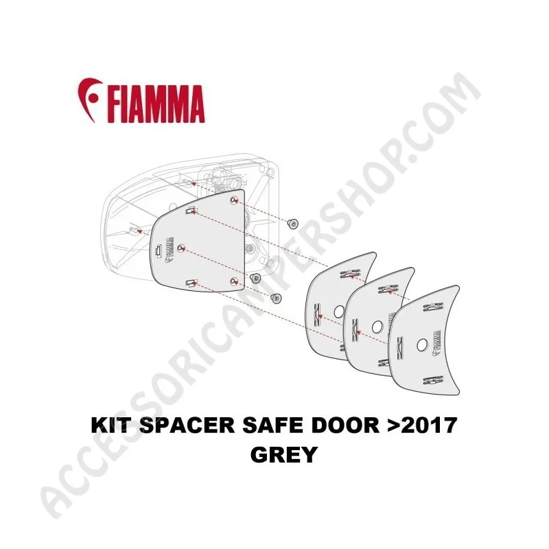 Kit Spacer Safe Door Grigio per Camper | Accessoricampershop.com