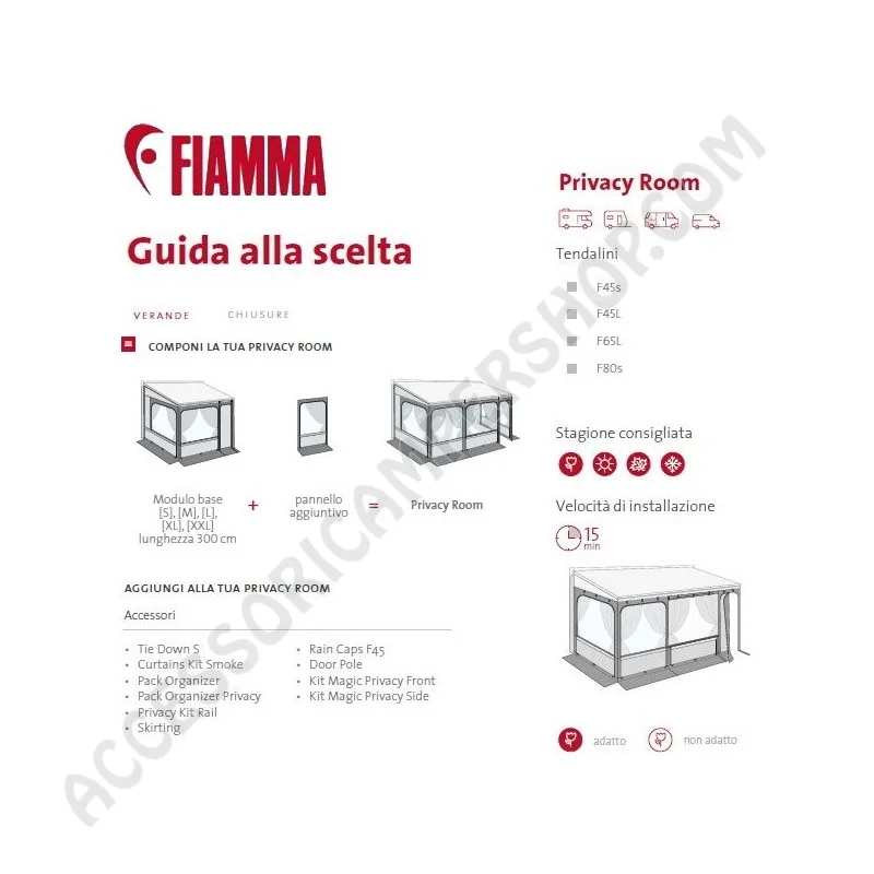 Veranda Fiamma Privacy Room 300 per Camper | Accessoricampershop.com