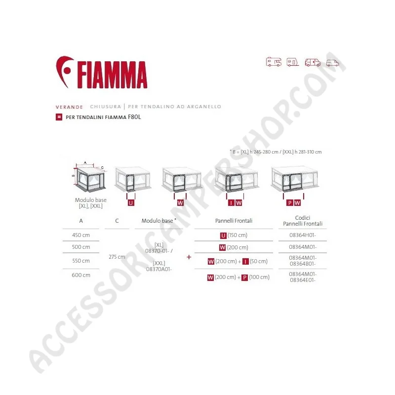 Veranda Fiamma Privacy Room 300 per Camper | Accessoricampershop.com
