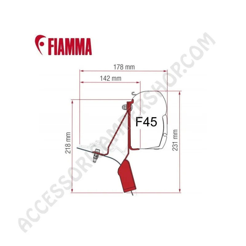 Staffe Ford Custom Nugget per Tendalini Fiamma F45 | Accessoricampershop.com