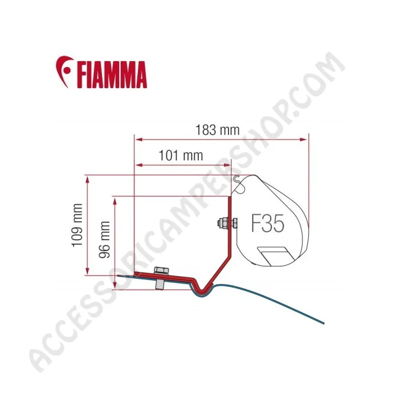 Kit Adattatori Staffe Tendalino Fiamma VW Caddy Maxi | Accessoricampershop.com