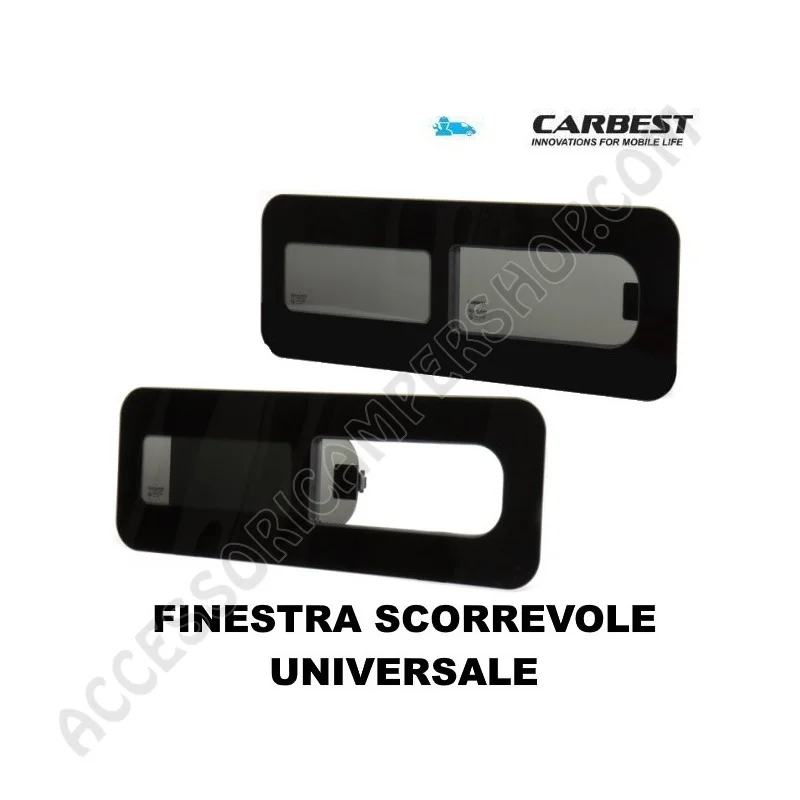 Finestra Scorrevole Universale in Vetro Carbest | Accessoricampershop.com