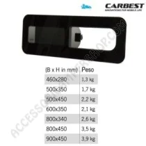 Finestra Scorrevole Universale in Vetro Carbest | Accessoricampershop.com